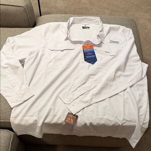 Men’s size 2XL white long sleeve Habit sportsman shirt, has tags!